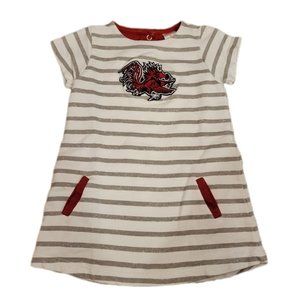 USofC USC University of South Carolina Gamecocks striped game day dress Size 4T